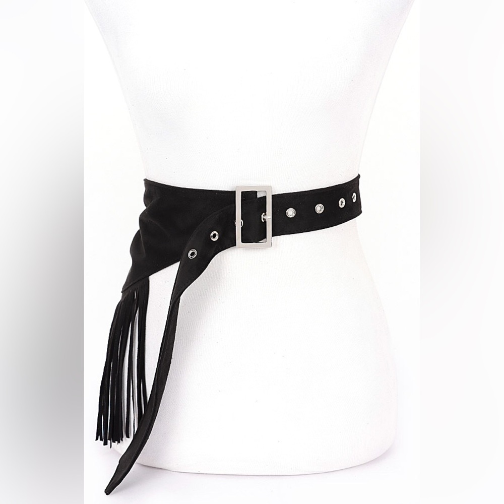 Fringed Tan Belt - Picture 3 of 8